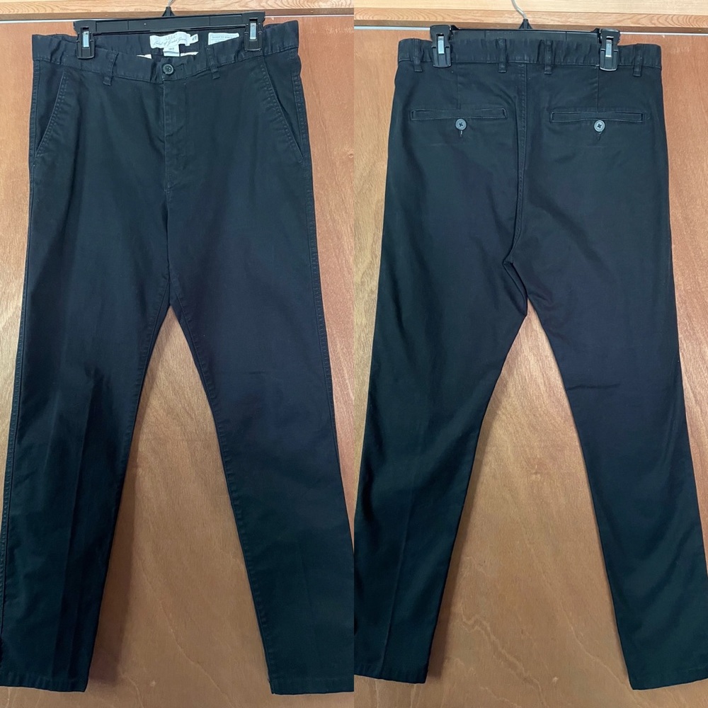 H&M Women’s Jeans Size Pants 33 Black Skinny Fit Stretch Mid Rise Cotton pockets